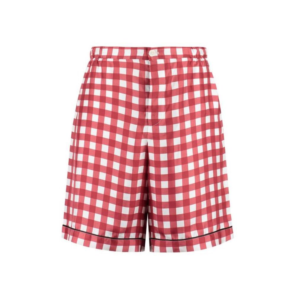 PRADA Men's Gingham Pajama Shorts Men RED Pants